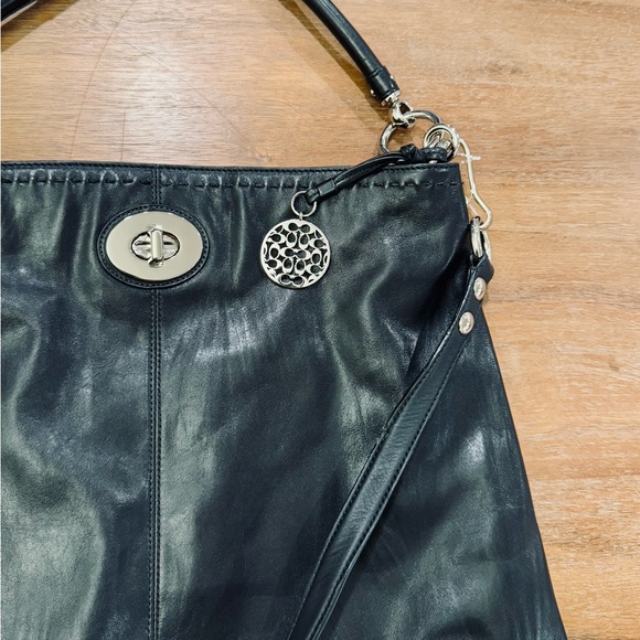 Coach Black Leather Large Crossbody Bag - Picture 9 of 9